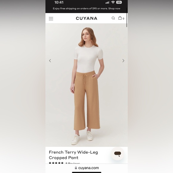 Cuyana French Terry Wide Leg Pants - Picture 5 of 6